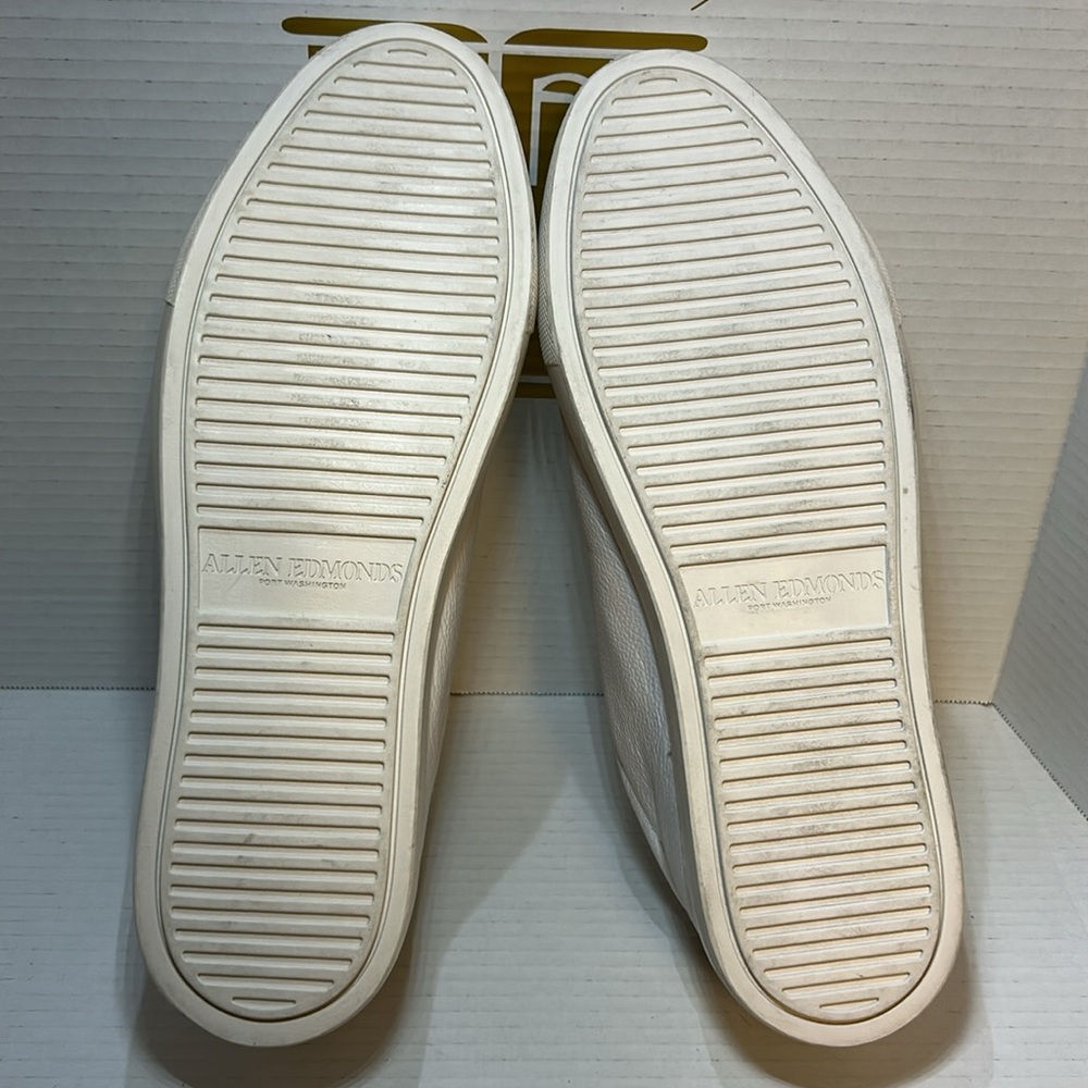 NWOT Allen Edmonds Courtside White Leather Sneakers - New sz 12D - Picture 7 of 8